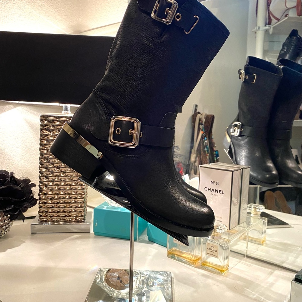 Vince Camuto pebbled leather boots